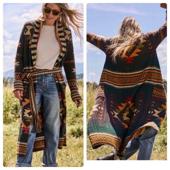 Faherty Sweaters - Faherty PALOMA DUSTER CARDIGAN VALLEY MULTI size XS D1